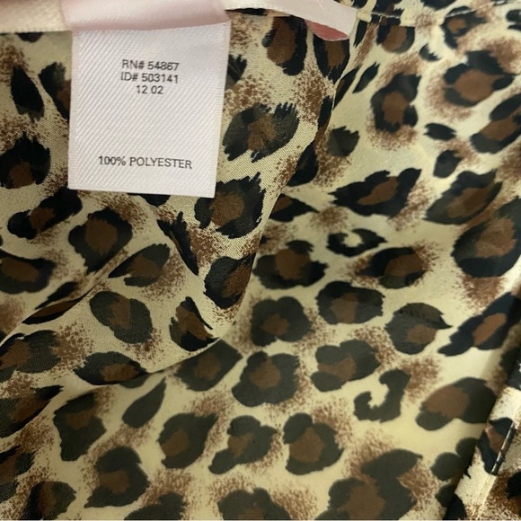 Victoria’s Secret Vintage Leopard Mini Dress Night Gown Cover Up Y2K Size Small - Picture 8 of 10